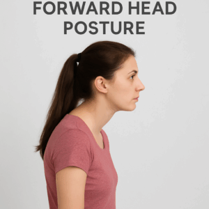 Forward head posture. Neck curve